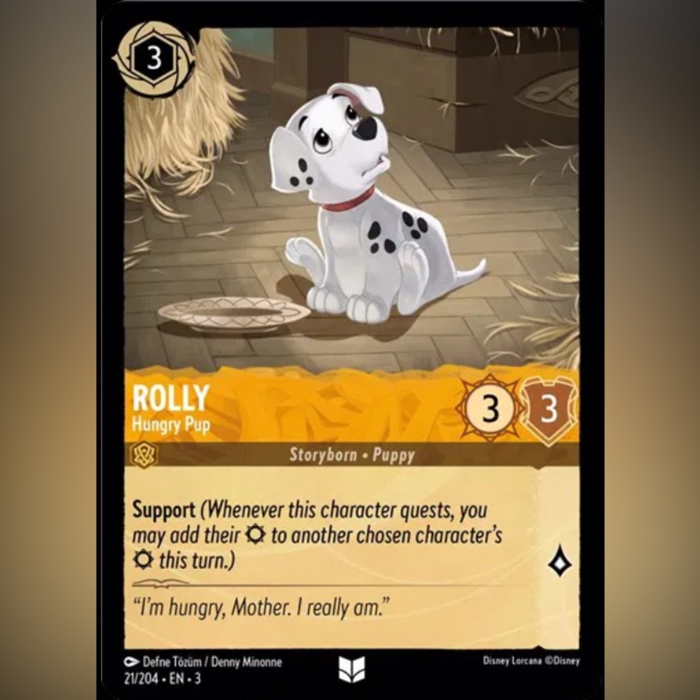 Disney Lorcana Dalmatian Puppy Rolly Foil Card 21/204 EN 3